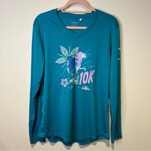 rundisney wine and dine 10k 2022 raya long sleeve shirt size extra large women’s